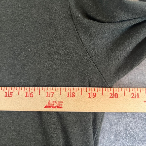 JOHNNY WAS CALME Fluted Sleeve Pom Pom Trim Swing Dress Green Size Medium - Picture 9 of 9